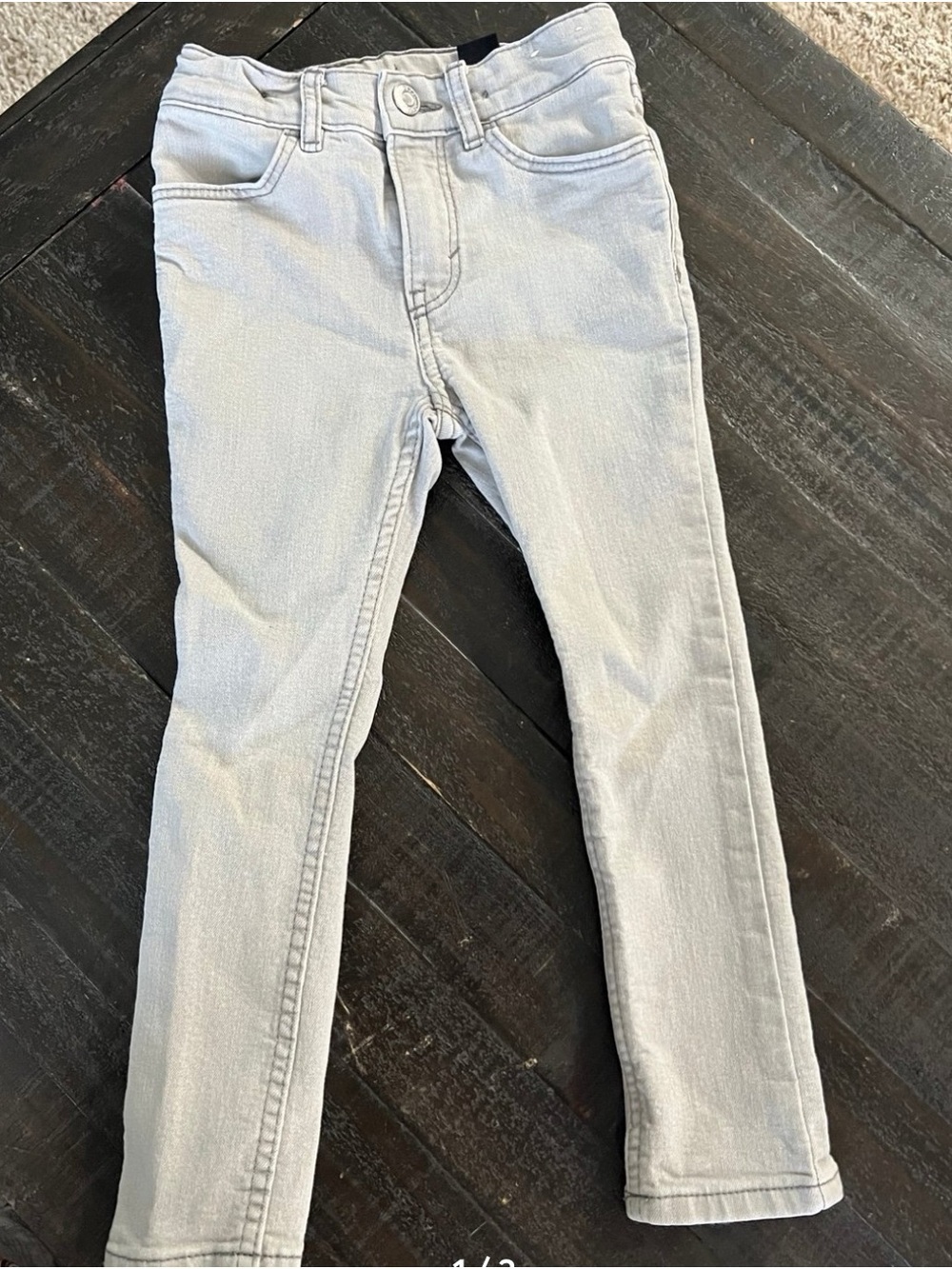 Kids' Light Gray Stretch Jeans - Slim Fit